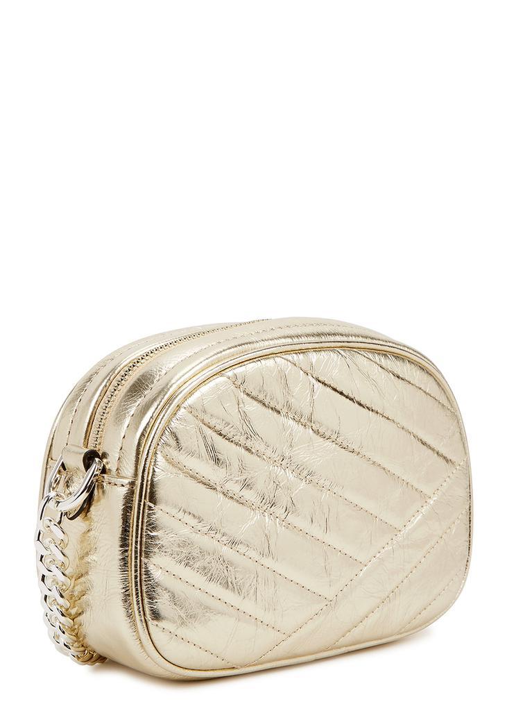 商品Tory Burch|Kira small gold quilted leather camera bag,价格¥3548,第4张图片详细描述