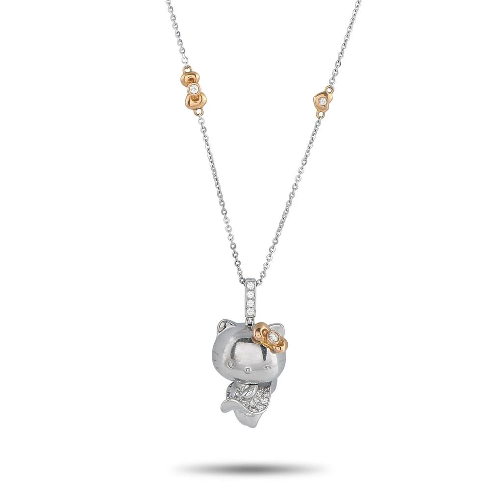 商品[二手商品] Sanrio|Hello Kitty 18K White and Rose Gold 0.57ct Diamond Pendant Necklace SN23-052825,价格¥22835,第1张图片