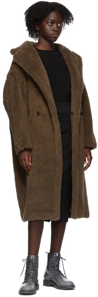 商品Max Mara|Brown Alpaca & Silk Teddy Bear Icon Coat,价格¥25958,第4张图片详细描述