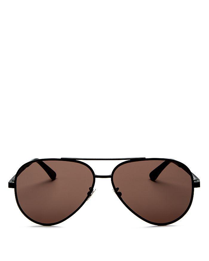 商品Yves Saint Laurent|Men's Classic Zero Brow Bar Aviator Sunglasses, 60mm,价格¥3366,第5张图片详细描述