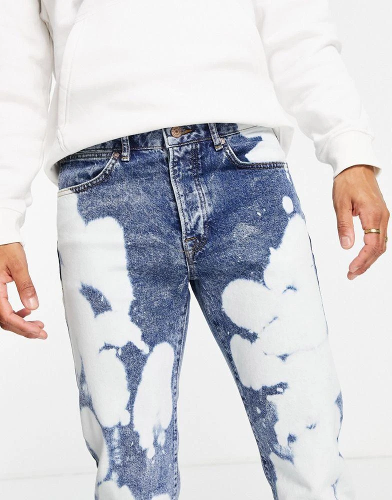 商品Topman|Topman straight jeans in extreme bleach,价格¥190,第4张图片详细描述