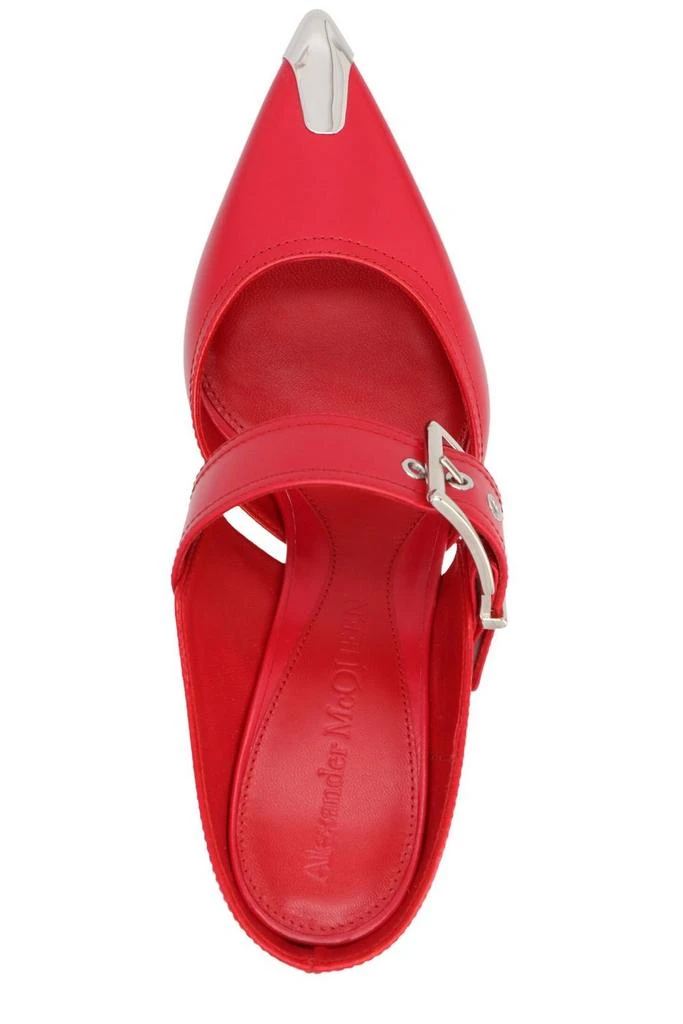商品Alexander McQueen|Alexander McQueen Pointed-Toe Heeled Mules,价格¥3694,第3张图片详细描述
