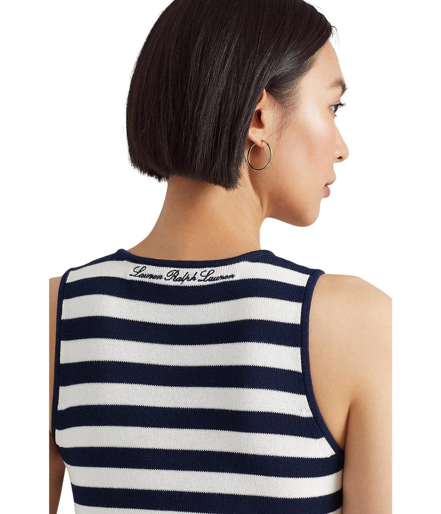 商品Ralph Lauren|Striped Cotton-Blend Sleeveless Sweater,价格¥603,第3张图片详细描述