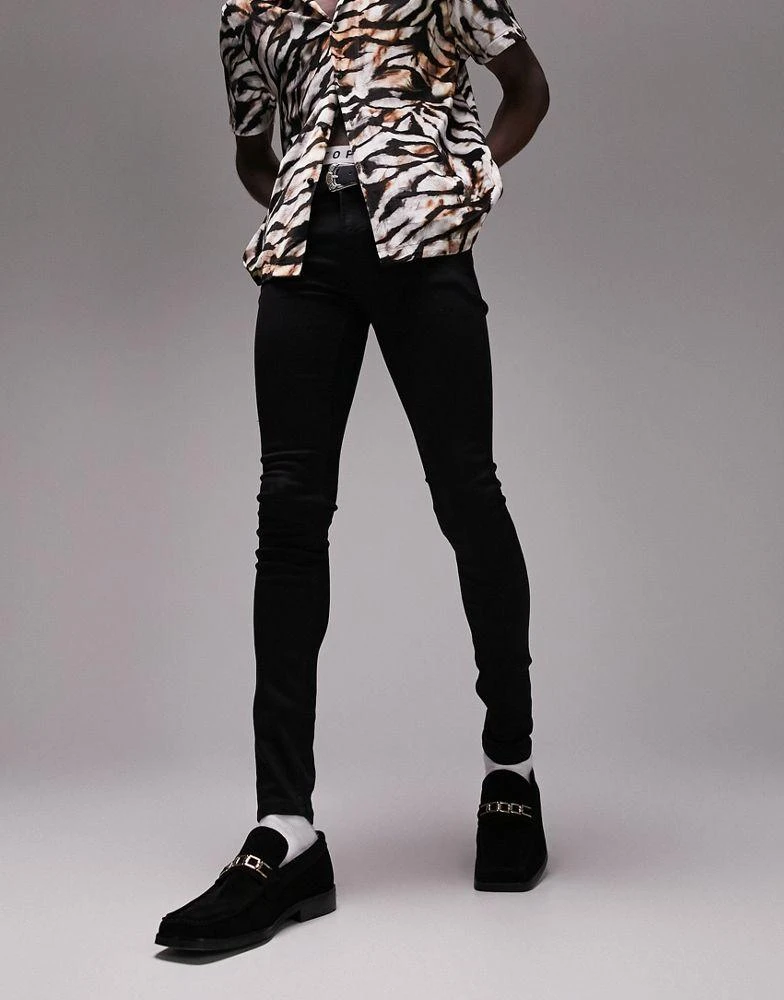 商品Topman|Topman spray on jeans in black,价格¥222,第4张图片详细描述