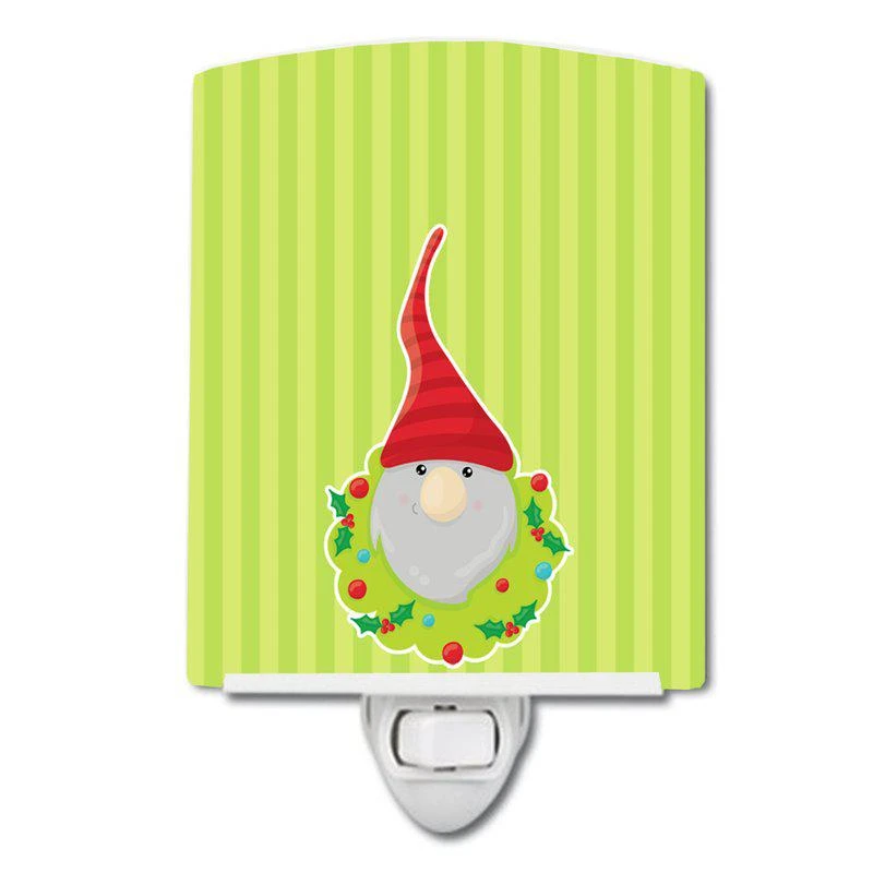 商品Caroline's Treasures|Christmas Gnome Flowers Ceramic Night Light,价格¥206,第1张图片