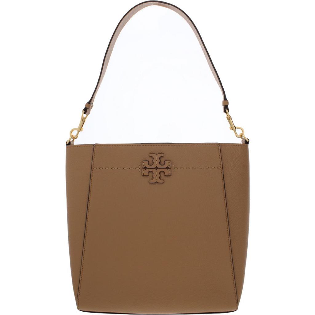 Tory Burch McGraw Women's Leather Logo Bucket Hobo Handbag商品第3张图片规格展示