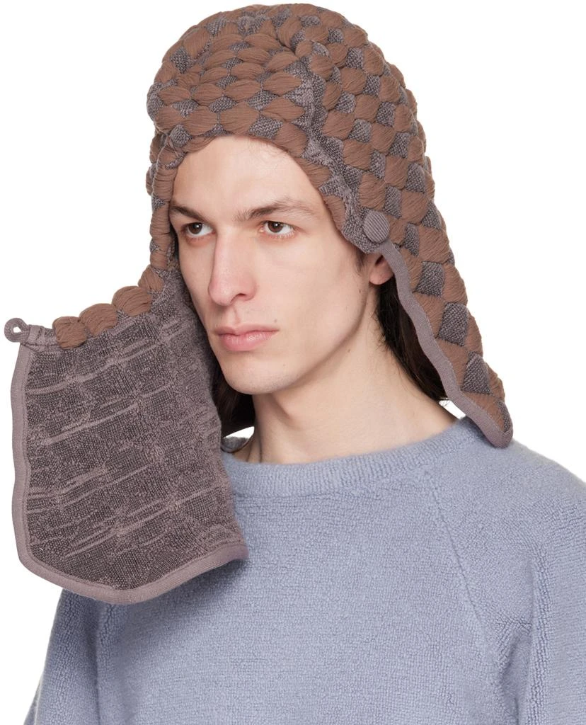 商品Isa Boulder|SSENSE Exclusive Brown Quilting Helmet Hat,价格¥478,第4张图片详细描述