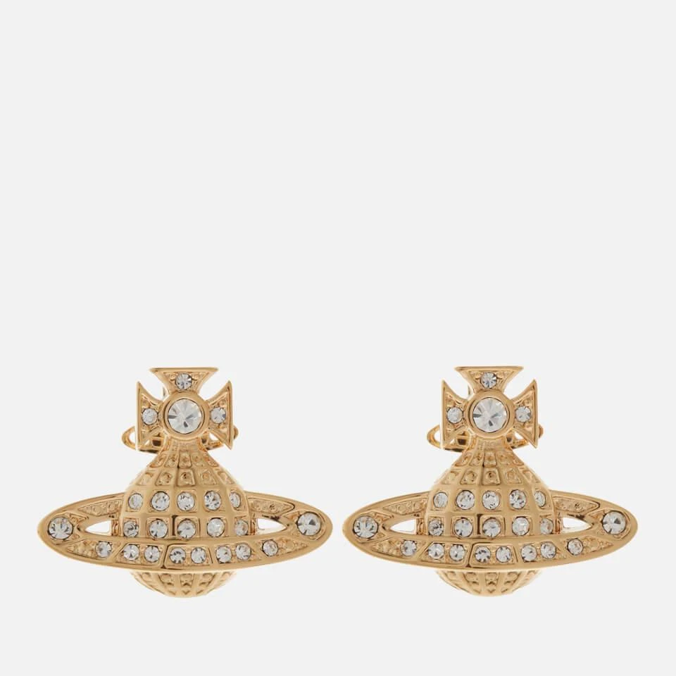 商品Vivienne Westwood|Vivienne Westwood Women's Minnie Bas Relief Earrings - Gold Crystal,价格¥840,第1张图片
