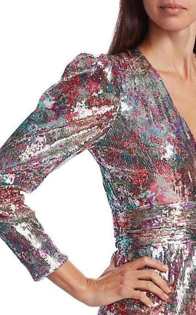 Mixed Sequin Wrapped Mini Dress 商品