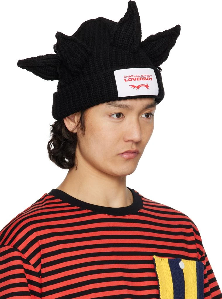 商品Charles Jeffrey Loverboy|Black Berserker Beanie,价格¥465,第2张图片详细描述
