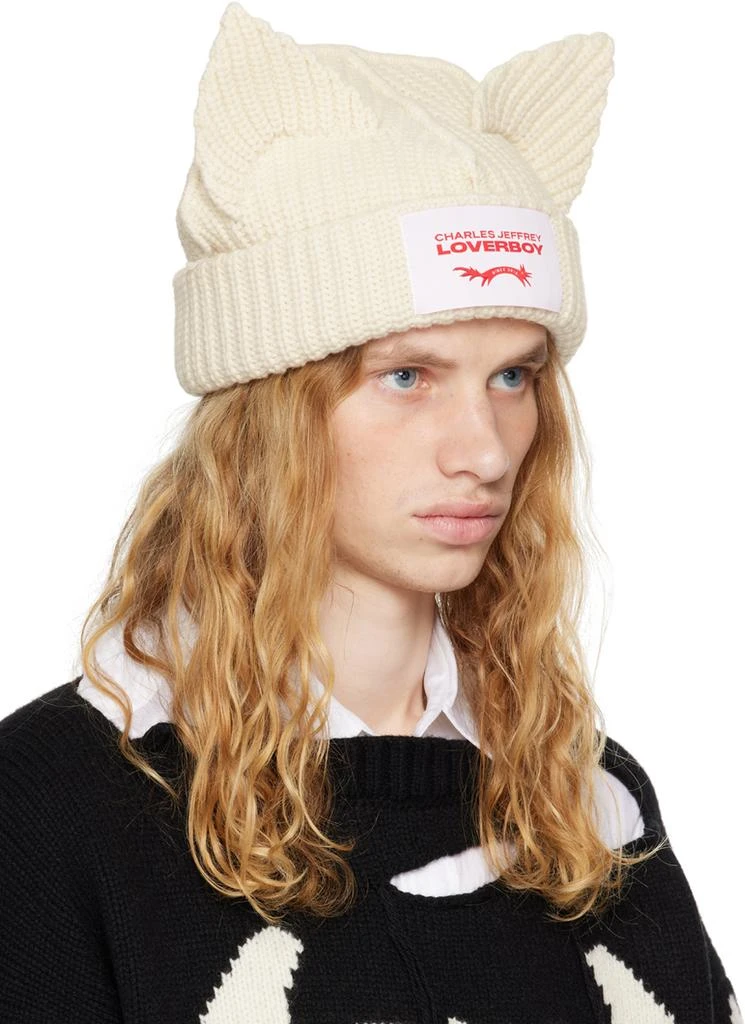 商品Charles Jeffrey Loverboy|Off-White Chunky Ears Beanie,价格¥1082,第2张图片详细描述