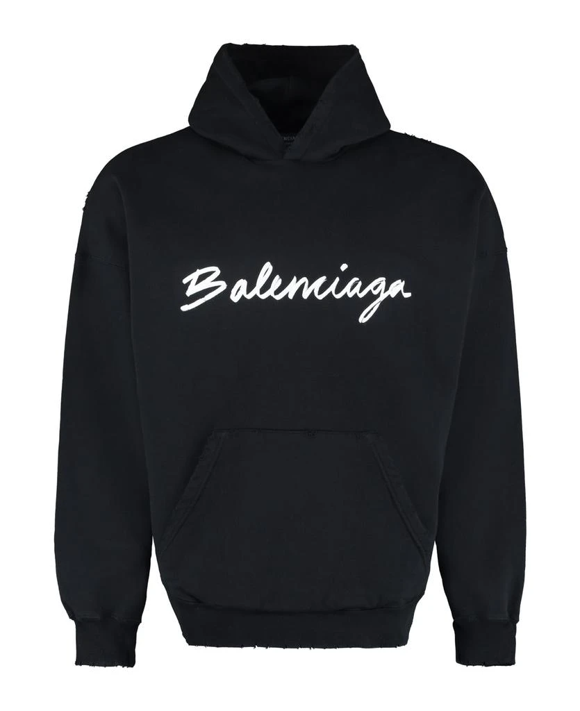 商品Balenciaga|Logo Cotton Hoodie,价格¥4708,第1张图片