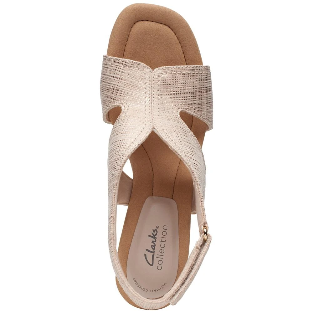 商品Clarks|Women's Kyarra Aster Cutout Wedge Sandals,价格¥439,第5张图片详细描述