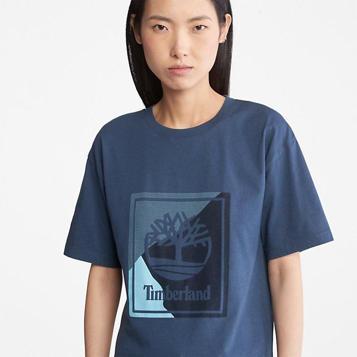 Logo Graphic T-Shirt for Women in Blue商品第5张图片规格展示