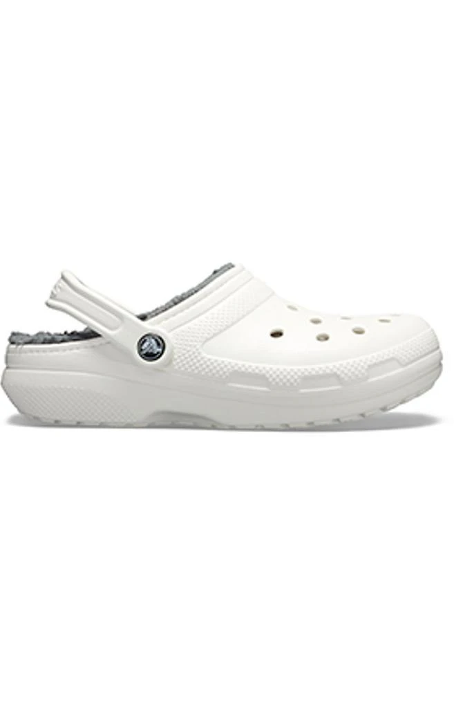 商品Crocs|Classic Lined Clog - White/Grey,价格¥221,第2张图片详细描述