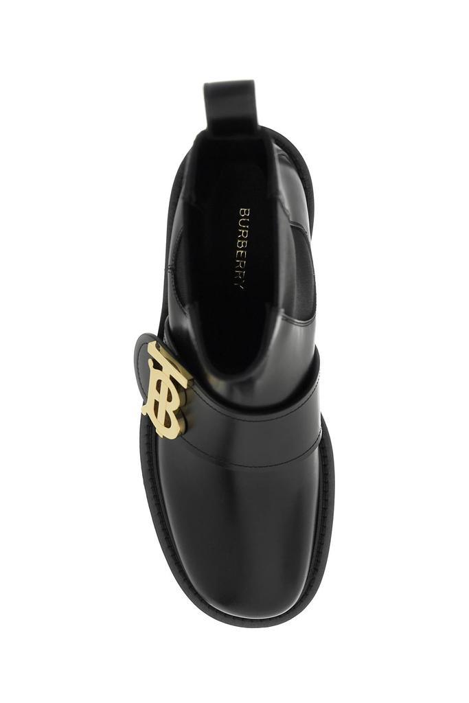 商品Burberry|Burberry tb buckle leather chelsea boots,价格¥5041,第4张图片详细描述