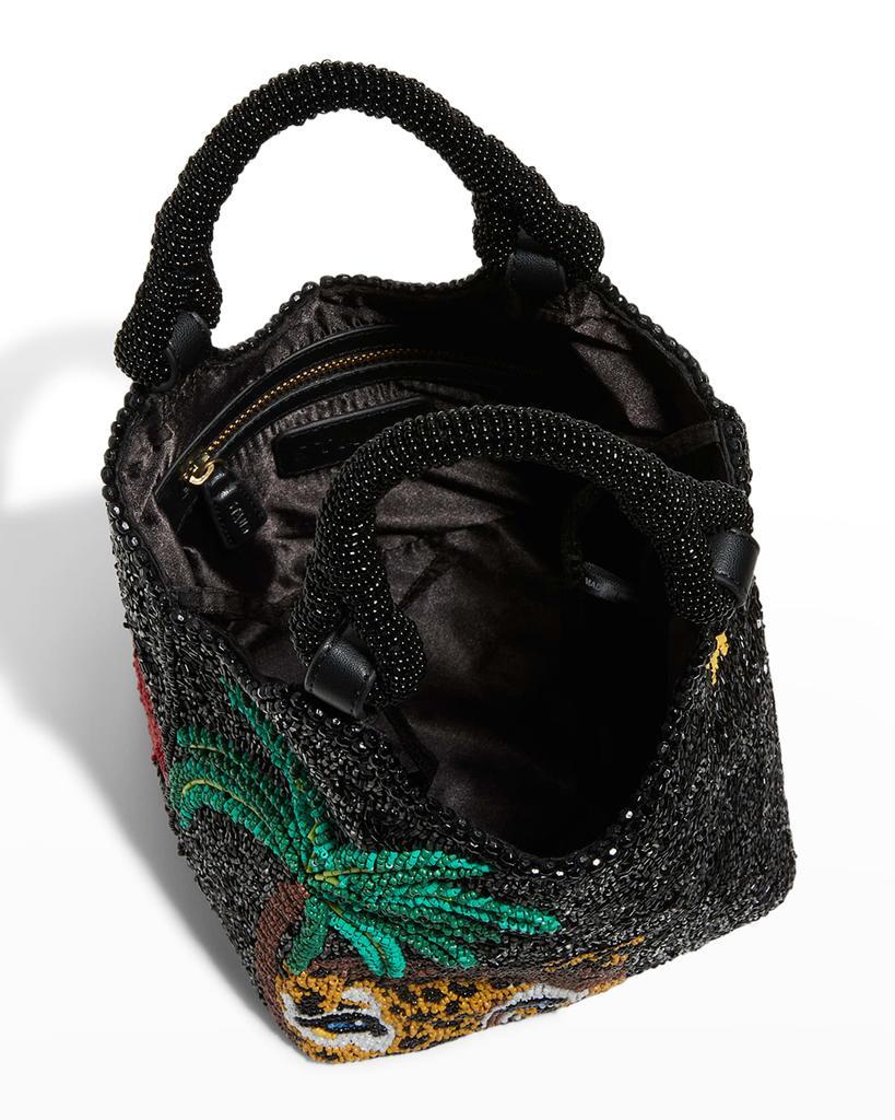 商品Staud|女式 豹纹串珠手提袋,价格¥1890,第7张图片详细描述
