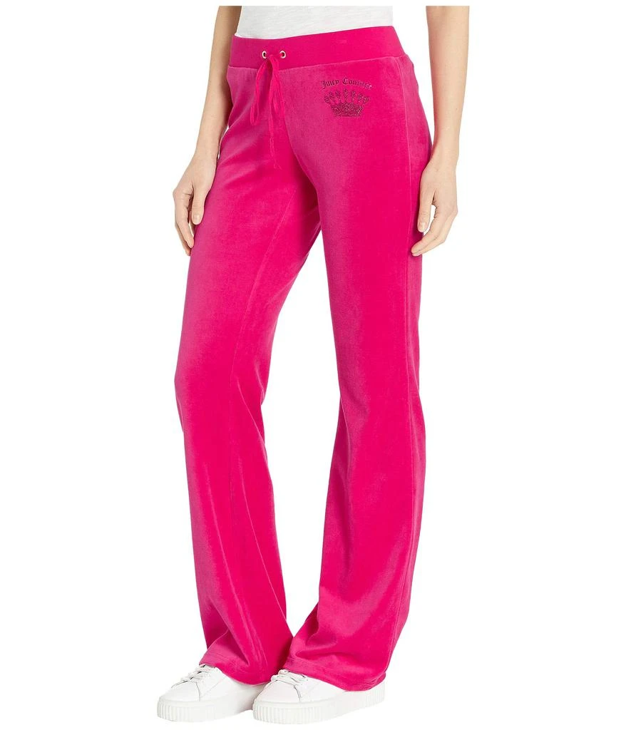 商品Juicy Couture|Juicy Crown Velour Logo Del Rey Pants,价格¥211,第2张图片详细描述