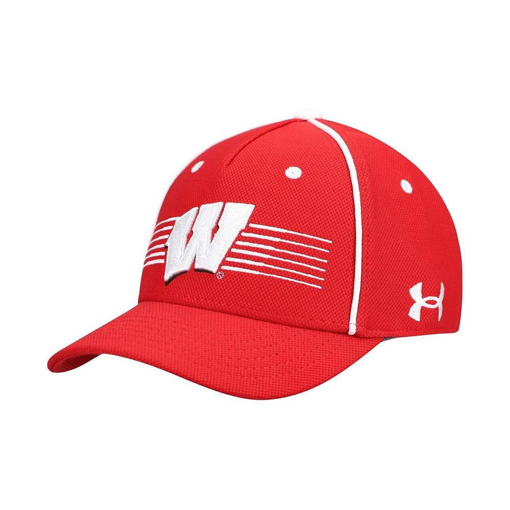 商品Under Armour|Youth Boys Red Wisconsin Badgers Blitzing Accent Performance Adjustable Hat,价格¥297,第2张图片详细描述