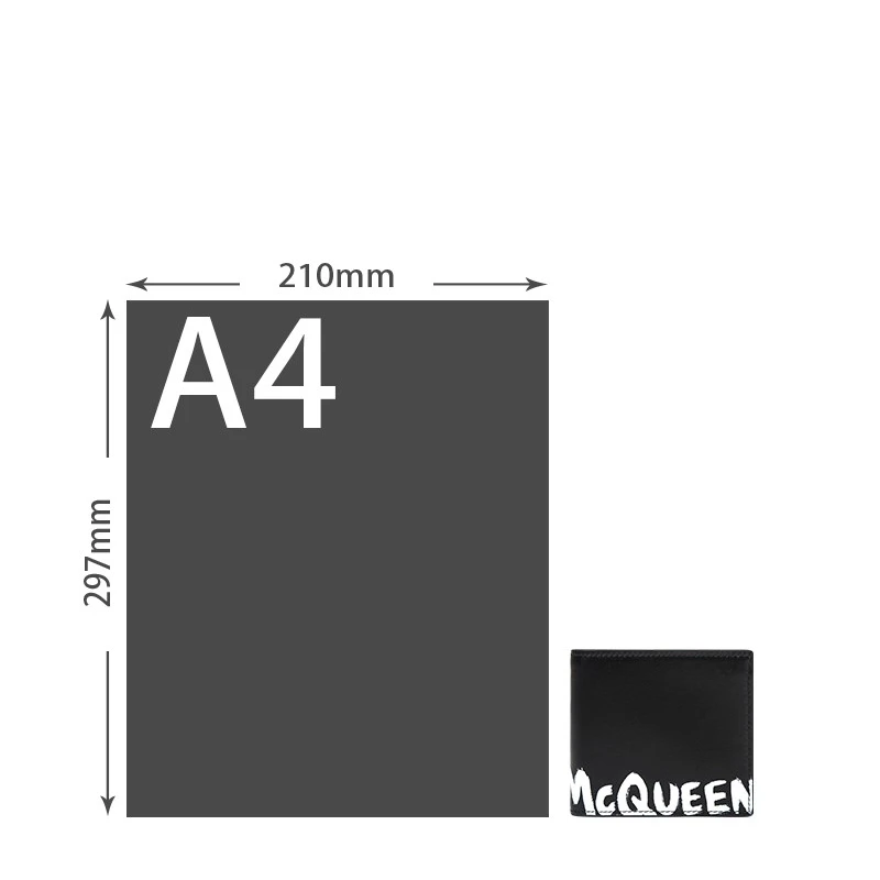 ALEXANDER MCQUEEN 亚历山大·麦昆 男士黑色小牛皮卡夹 602137-1NT6B-1070 商品