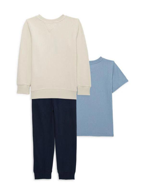 商品Calvin Klein|Little ​Boy’s 3-Piece Sweatshirt, Tee & Joggers Set,价格¥158,第2张图片详细描述