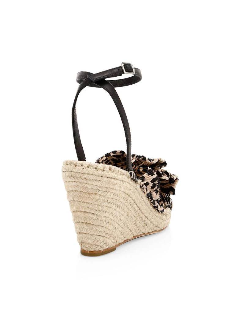 商品Loeffler Randall|Charley Knotted Leopard-Print Espadrille Wedge Sandals,价格¥944,第3张图片详细描述