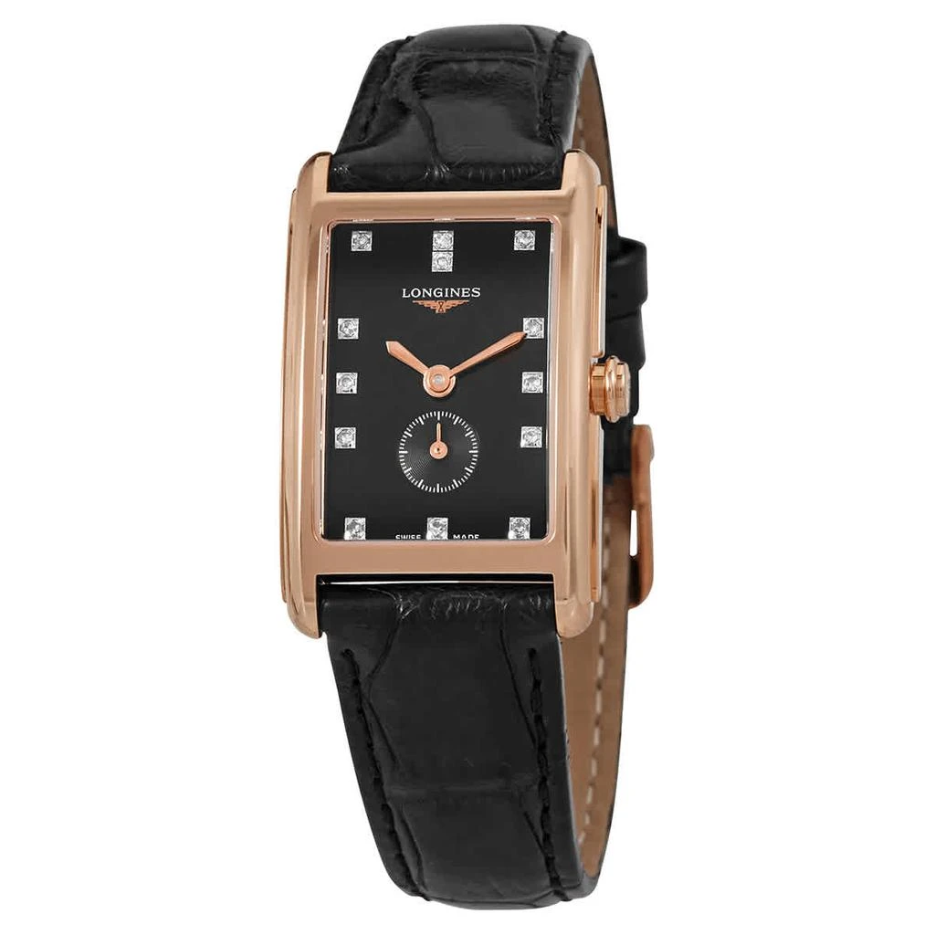 商品Longines|Dolcevita Quartz Diamond Black Dial Ladies Watch L5.255.8.57.0,价格¥21452,第1张图片