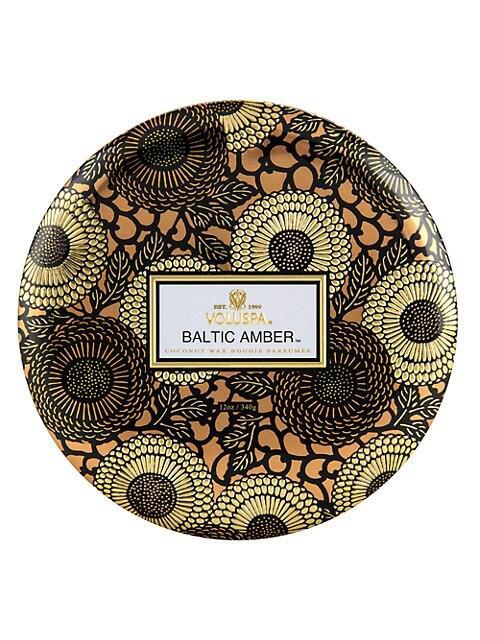 商品Voluspa|Baltic Amber 3-Wick Tin Candle,价格¥195,第1张图片
