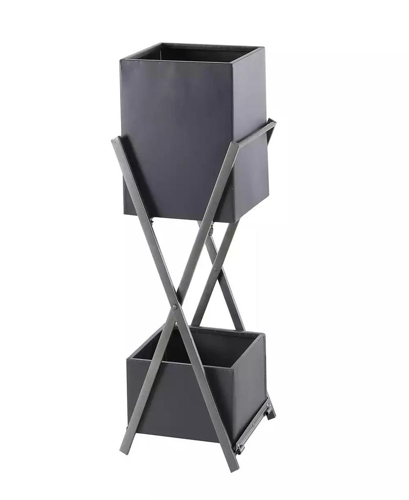 商品Rosemary Lane|Set of 2 Industrial Tin 2-Tiered Plant Stands,价格¥1285,第2张图片详细描述