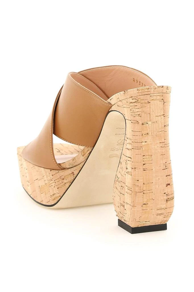 商品SI ROSSI|Si sergio rossi leather and cork si rossi mules,价格¥3057,第3张图片详细描述