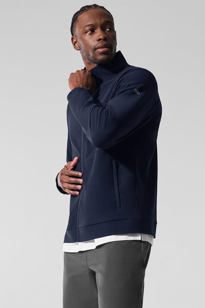 Alo Conquer Max Mock Neck Full Zip - Navy - Hoodies - Free