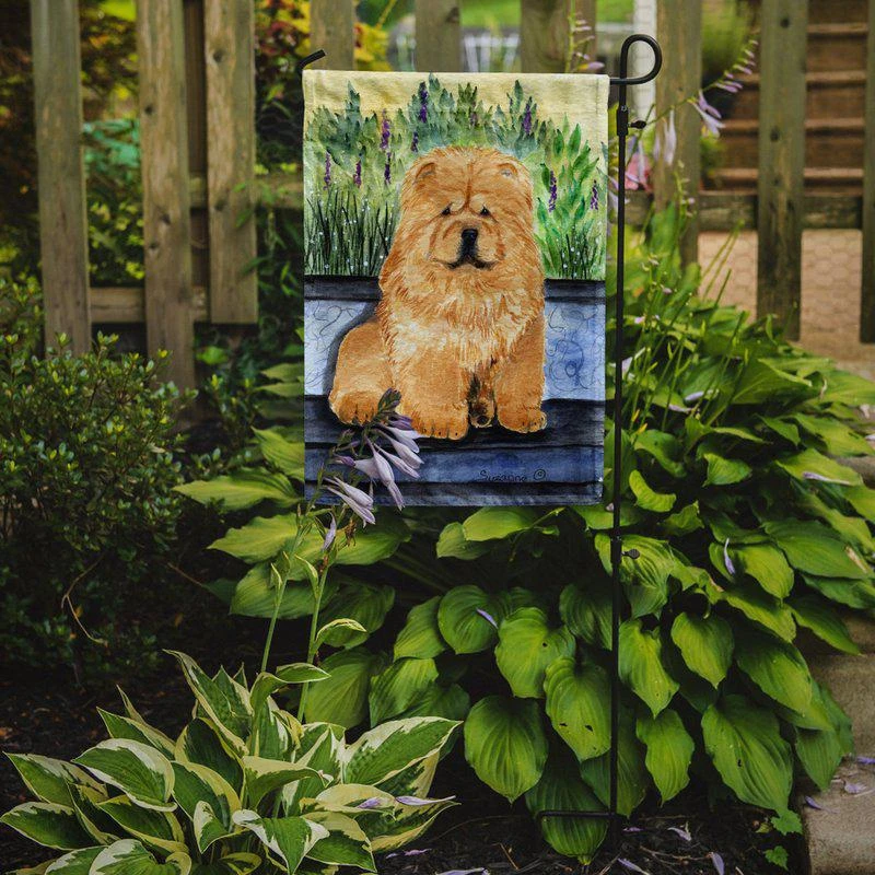 商品Caroline's Treasures|11 x 15 1/2 in. Polyester Chow Chow Mountain View Garden Flag 2-Sided 2-Ply,价格¥137,第2张图片详细描述