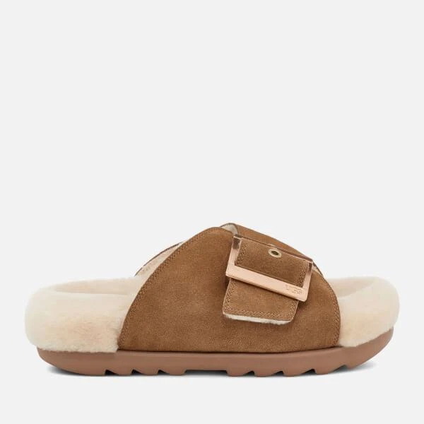 商品UGG|UGG WOMEN'S OUTSLIDE BUCKLE SUEDE SANDALS - CHESTNUT,价格¥570,第1张图片详细描述