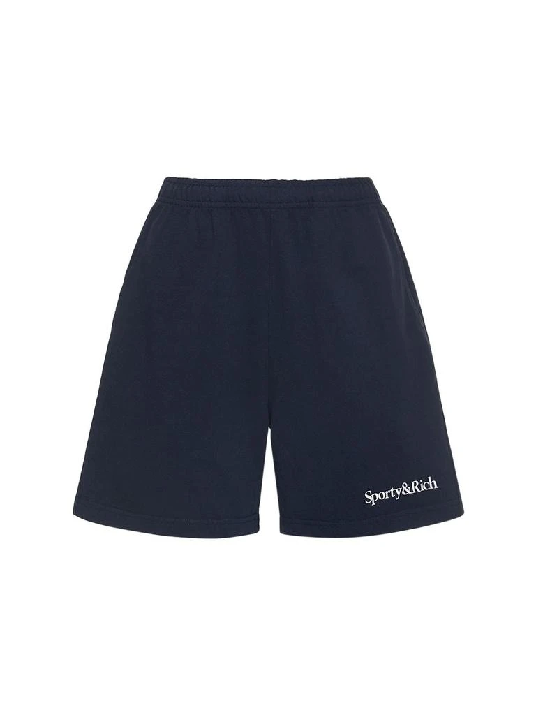 商品Sporty & Rich|Serif Cotton Gym Shorts,价格¥671,第1张图片