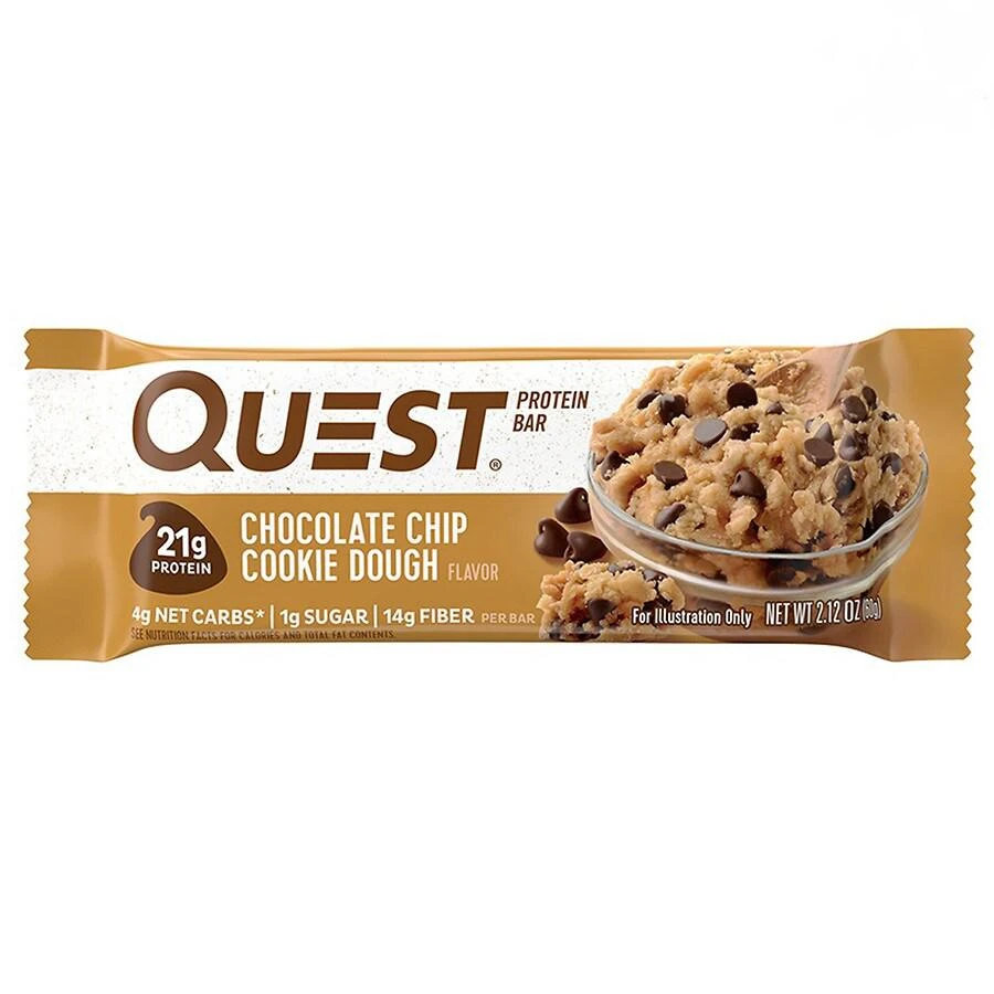 商品Quest Nutrition|Chocolate Chip Cookie Dough Protein Bars,价格¥84,第2张图片详细描述