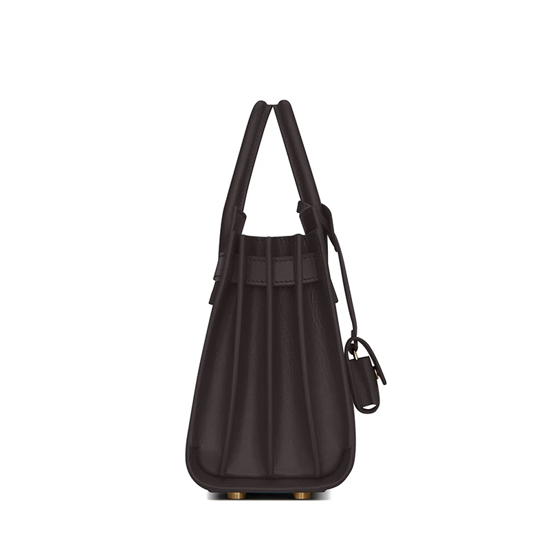 SAINT LAURENT PARIS/圣罗兰 YSL 新款 SAC DE JOUR系列 女士nano号风暴灰小牛皮徽标挂锁手提斜挎单肩包39203502G9W1112 商品