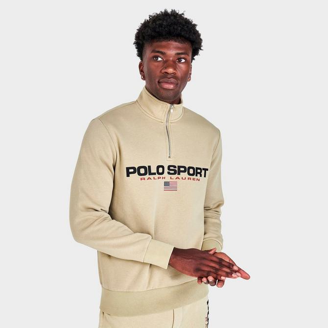 Men's Polo Ralph Lauren Polo Sport Washed Fleece Quarter-Zip Sweatshirt商品第3张图片规格展示