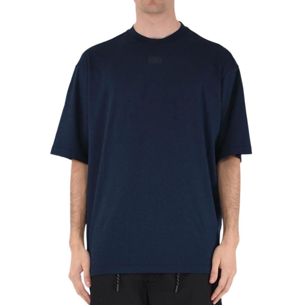 Armani Exchange Men's Blue Cotton T-Shirt商品第1张图片规格展示