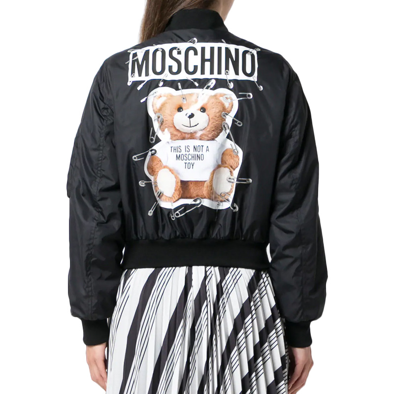Moschino 莫斯奇诺 女士黑色夹克上衣 EV0525-5515-1555商品第4张图片规格展示