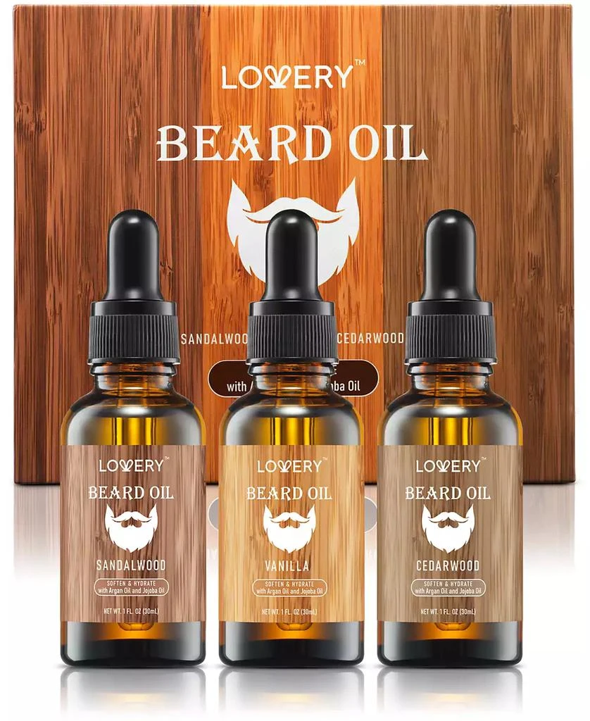 商品Lovery|Men's 3-Pc. Nourishing & Moisturizing Beard Oil Gift Set,价格¥188,第1张图片
