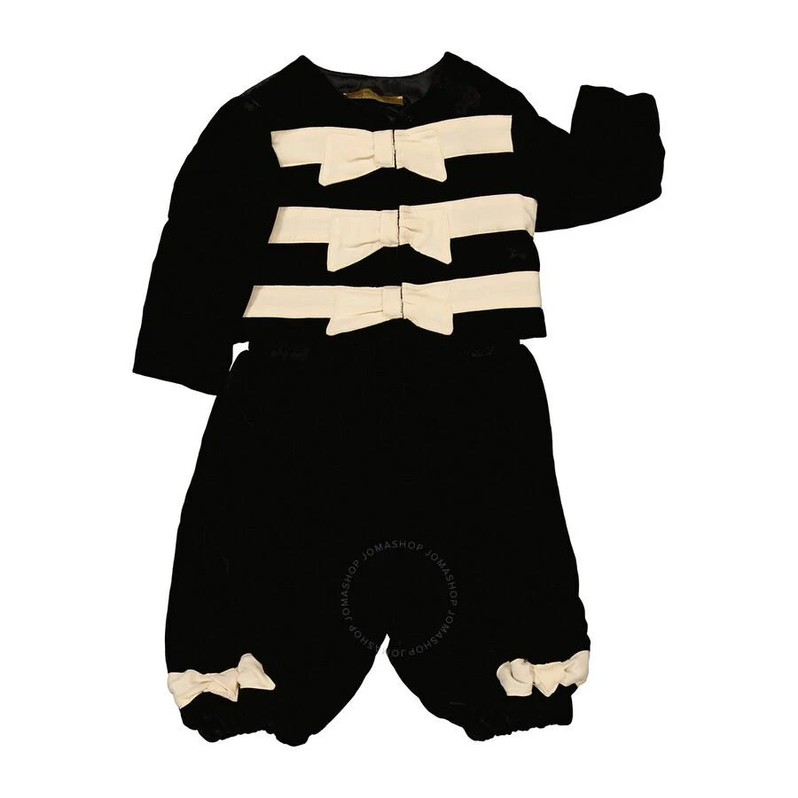 商品Stella McCartney|Kids Black Ribbon Bow Detail Jumpsuit,价格¥356,第2张图片详细描述