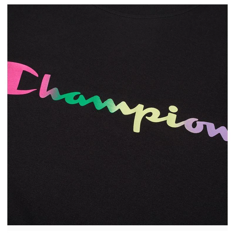 商品CHAMPION|香港直邮Champion冠军女士黑色色圆领T恤时尚潮流W5682G550770001,价格¥355,第13张图片详细描述