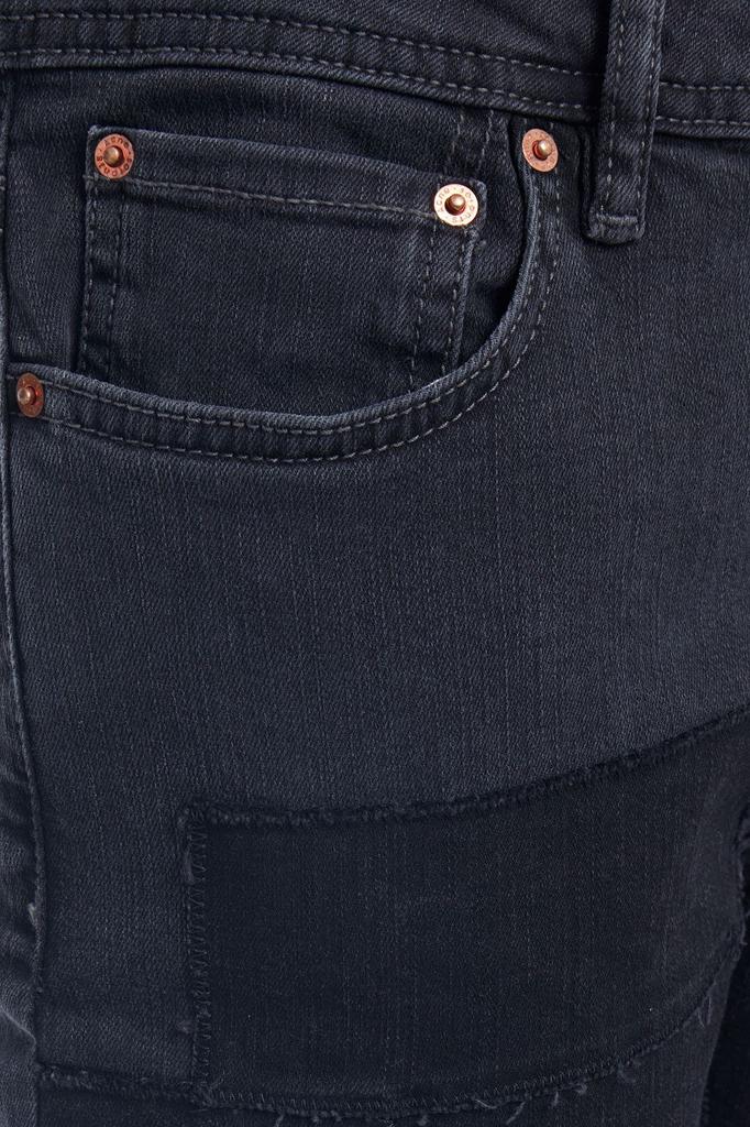 Patchwork-effect mid-rise skinny jeans商品第4张图片规格展示