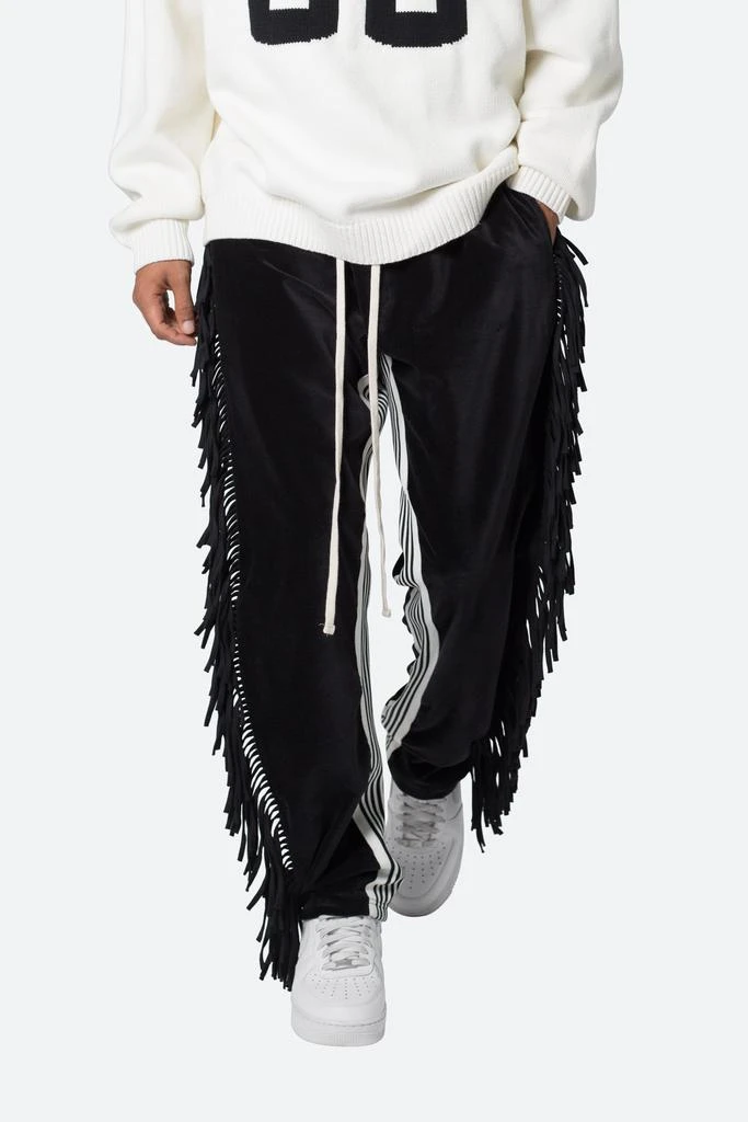 商品MNML|Fringe Velour Sweatpants - Black,价格¥586,第2张图片详细描述