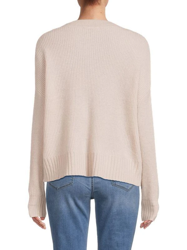 商品Saks Fifth Avenue|Ribbed V Neck Boxy 100% Cashmere Sweater,价格¥488,第2张图片详细描述