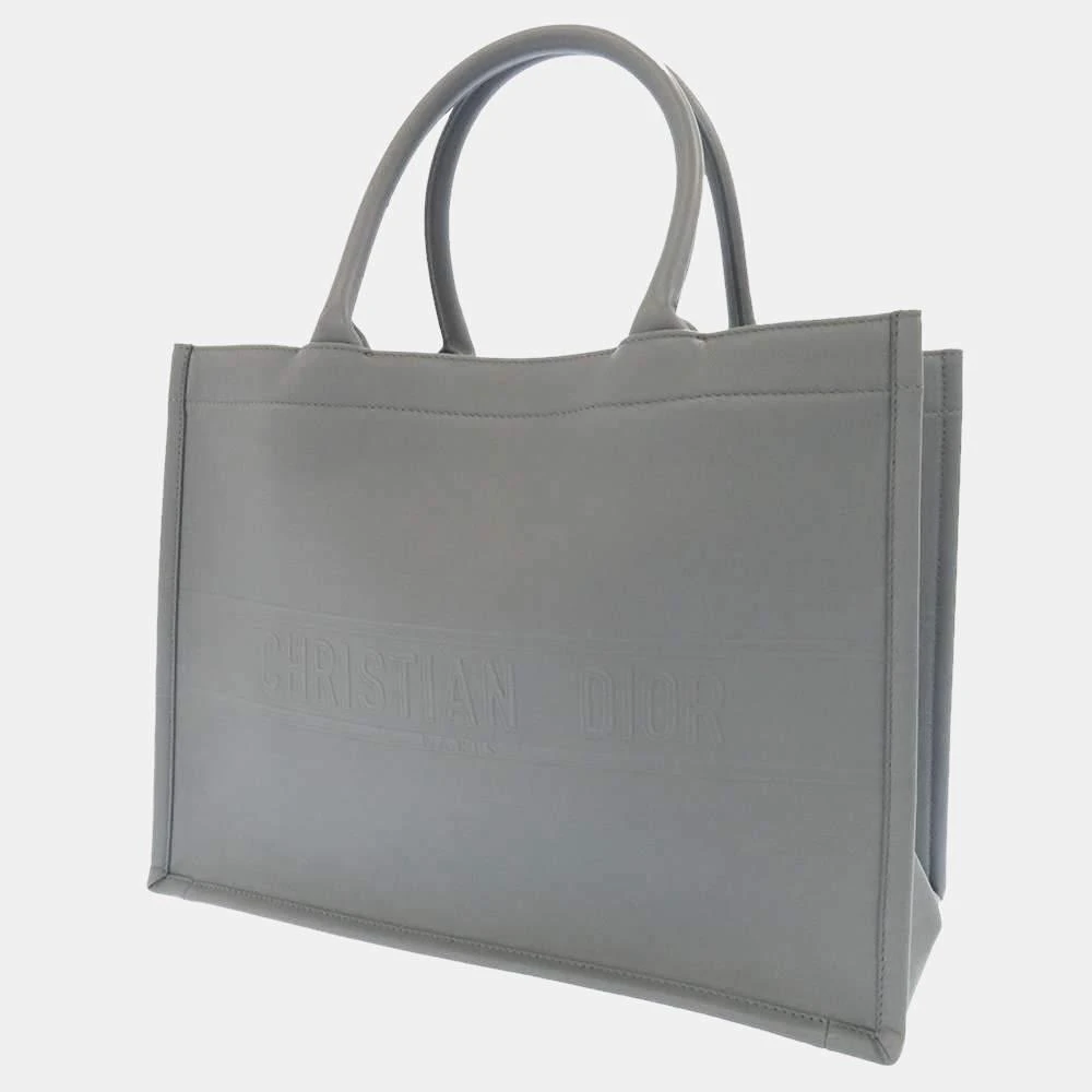 商品[二手商品] Dior|Dior Grey Oblique Large Leather Book Tote Bag,价格¥21010,第3张图片详细描述
