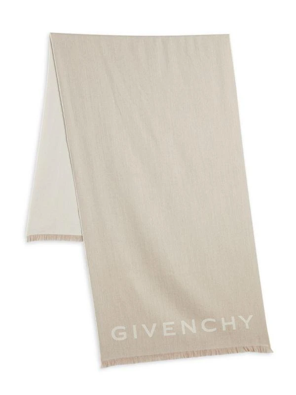 商品Givenchy|Logo Cashmere Blend Fringe Scarf,价格¥5993,第2张图片详细描述