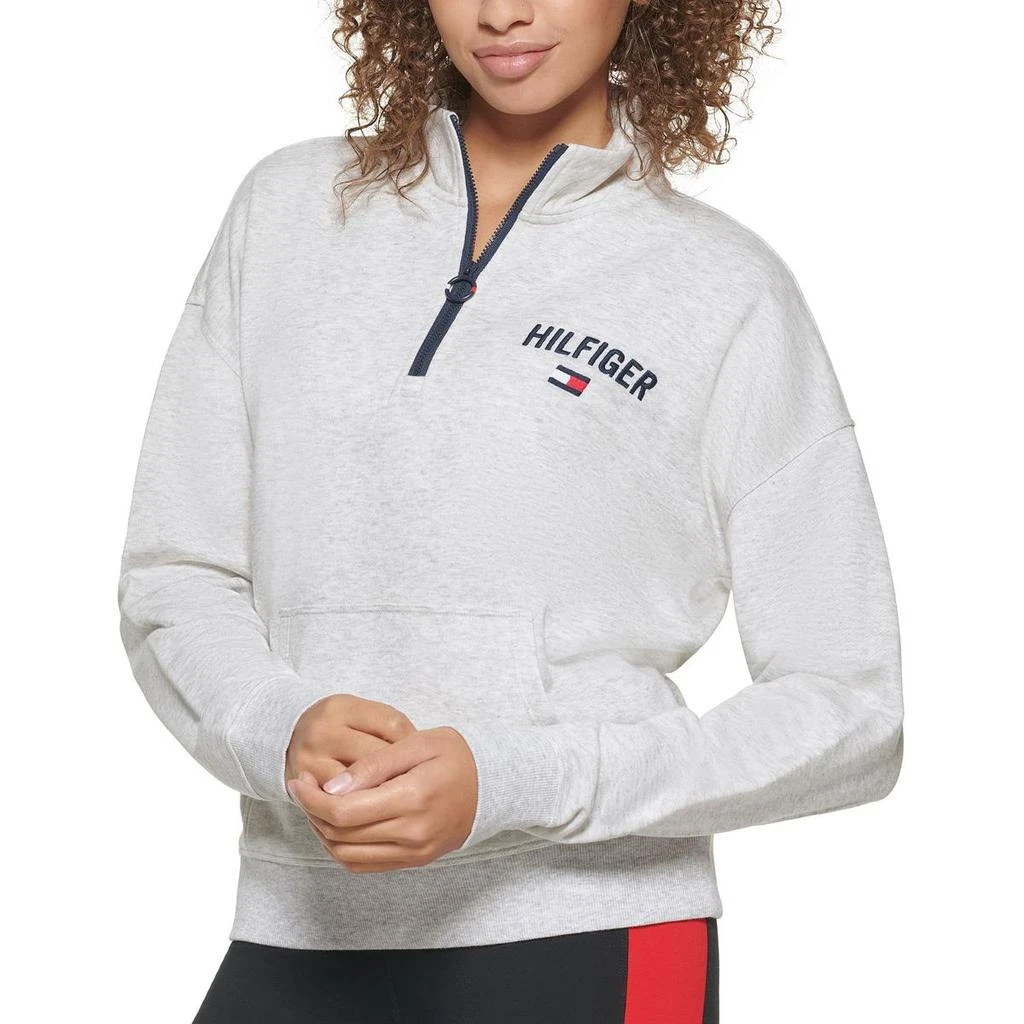 商品Tommy Hilfiger|Tommy Hilfiger Sport Womens Cozy Comy 3/4 Zip Pullover,价格¥155,第1张图片