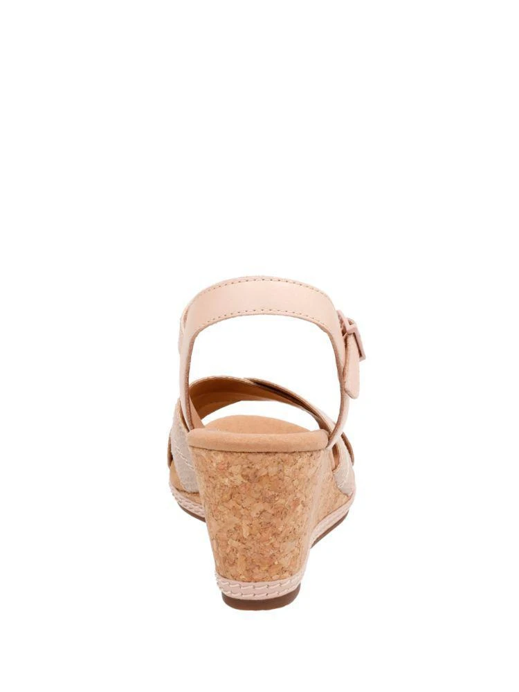 商品Clarks|Helio Swan Leather Wedge Sandals,价格¥339,第3张图片详细描述