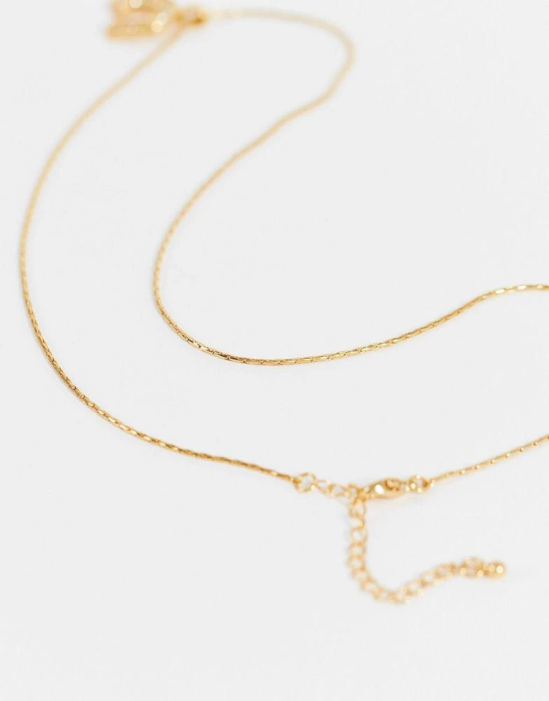 商品ASOS|ASOS DESIGN 14k gold plated necklace with horse shoe pendant,价格¥70,第3张图片详细描述